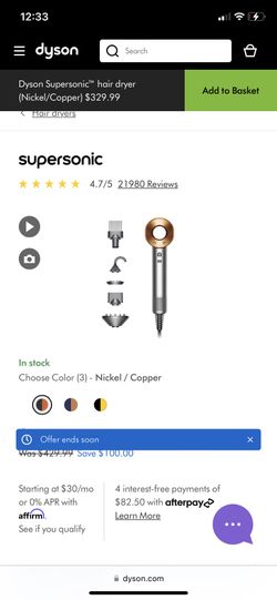 Dyson Super Sonic Hair Dryer 