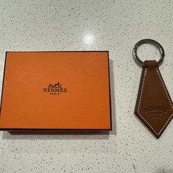 (Brand New) Hermes Leather Keychain