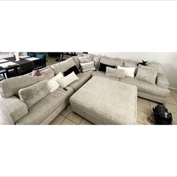 Large Sectional With Ottoman 
