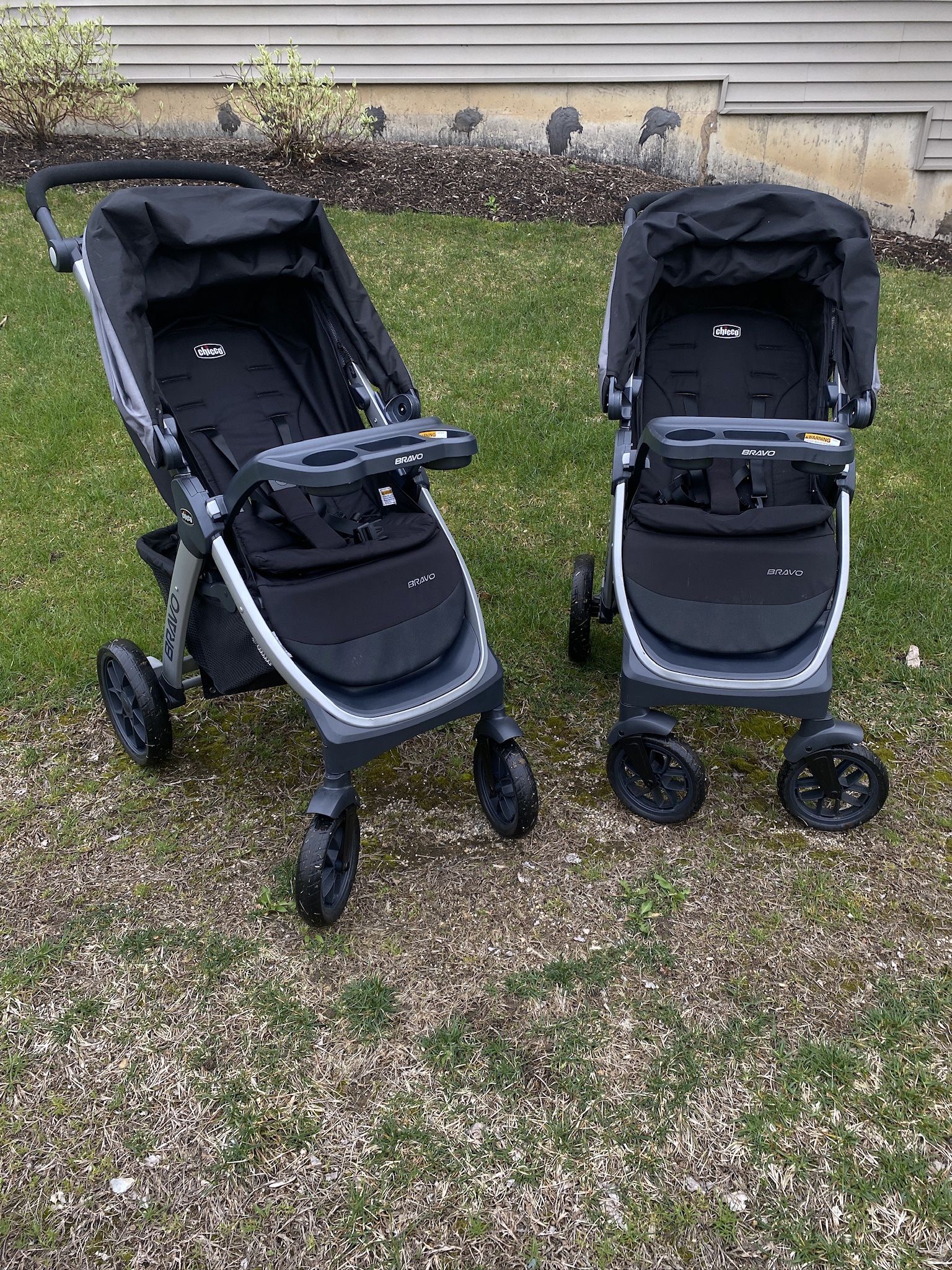 Two Chicco Bravo Quick-Fold Stroller 