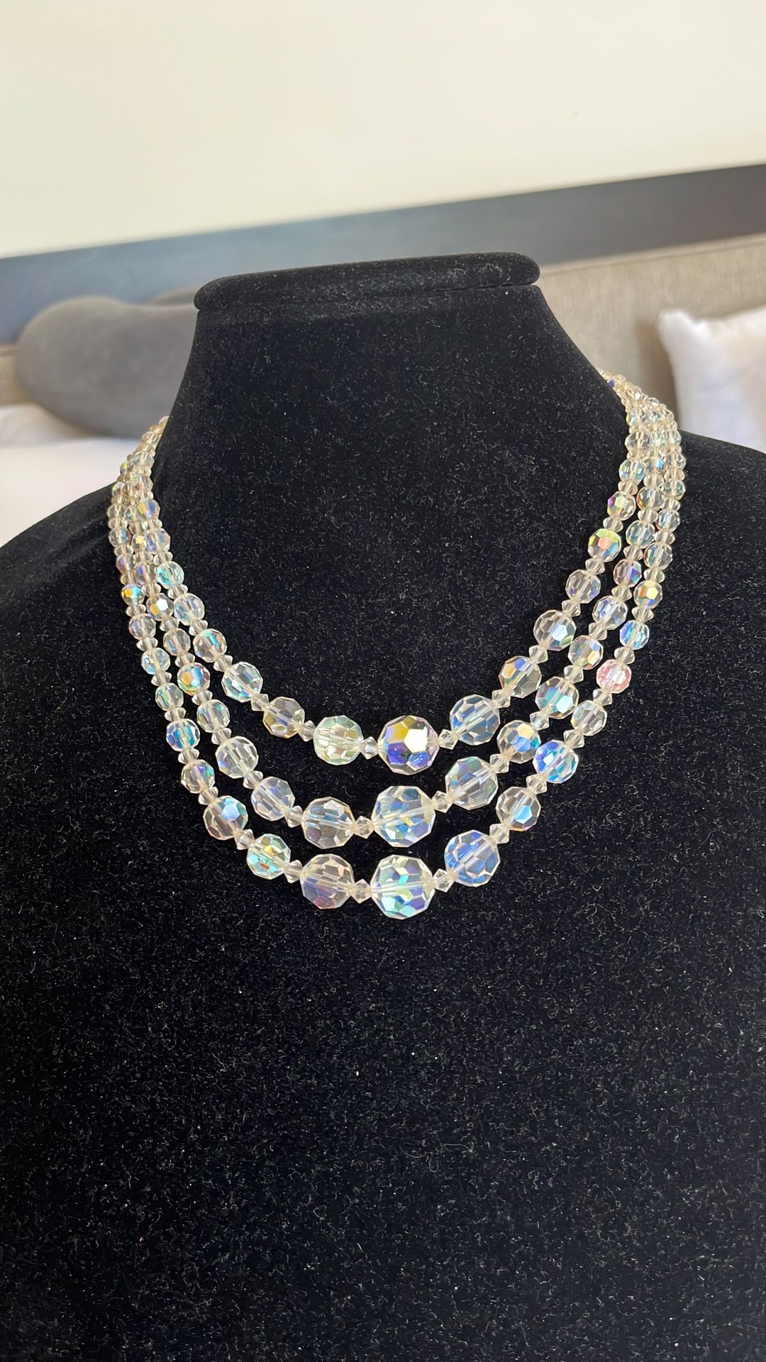 Vintage Necklace With Crystal Beads