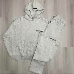 Fear of God Essentials Uncuffed Sweats – Light Oatmeal/Light Gray | Size Small | Brand New | Authentic