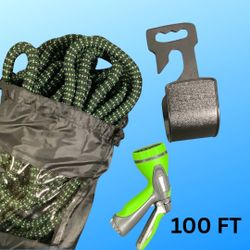 New, 100 FT Expandable Garden Hose featuring 10 spray functions and made with extra-strength fabric