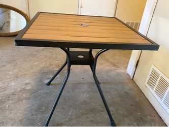 Outdoor Patio Table with Umbrella Hole