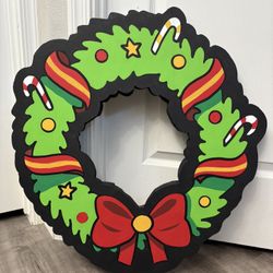 Candy Cane Wreath 25” Indoor/Outdoor Display