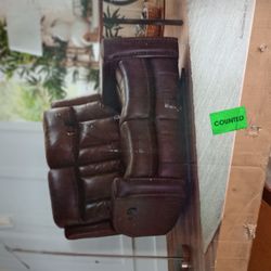 Leather Recliner Loveseat Brand New 