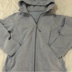 Authentic Lululemon full zip scuba jacket in baby blue