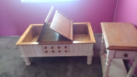 Living Room Coffee Table With Side Table