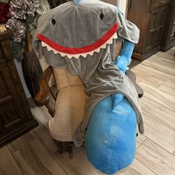 Stuffed Shark And  Sleeping Bag/ Blanket