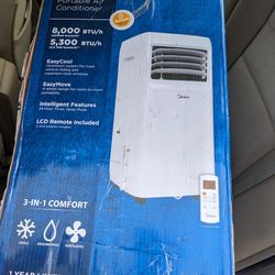 Portable Air Conditioner AC Midea 8,000 BTU ASHRAE (5,300 BTU SACC)