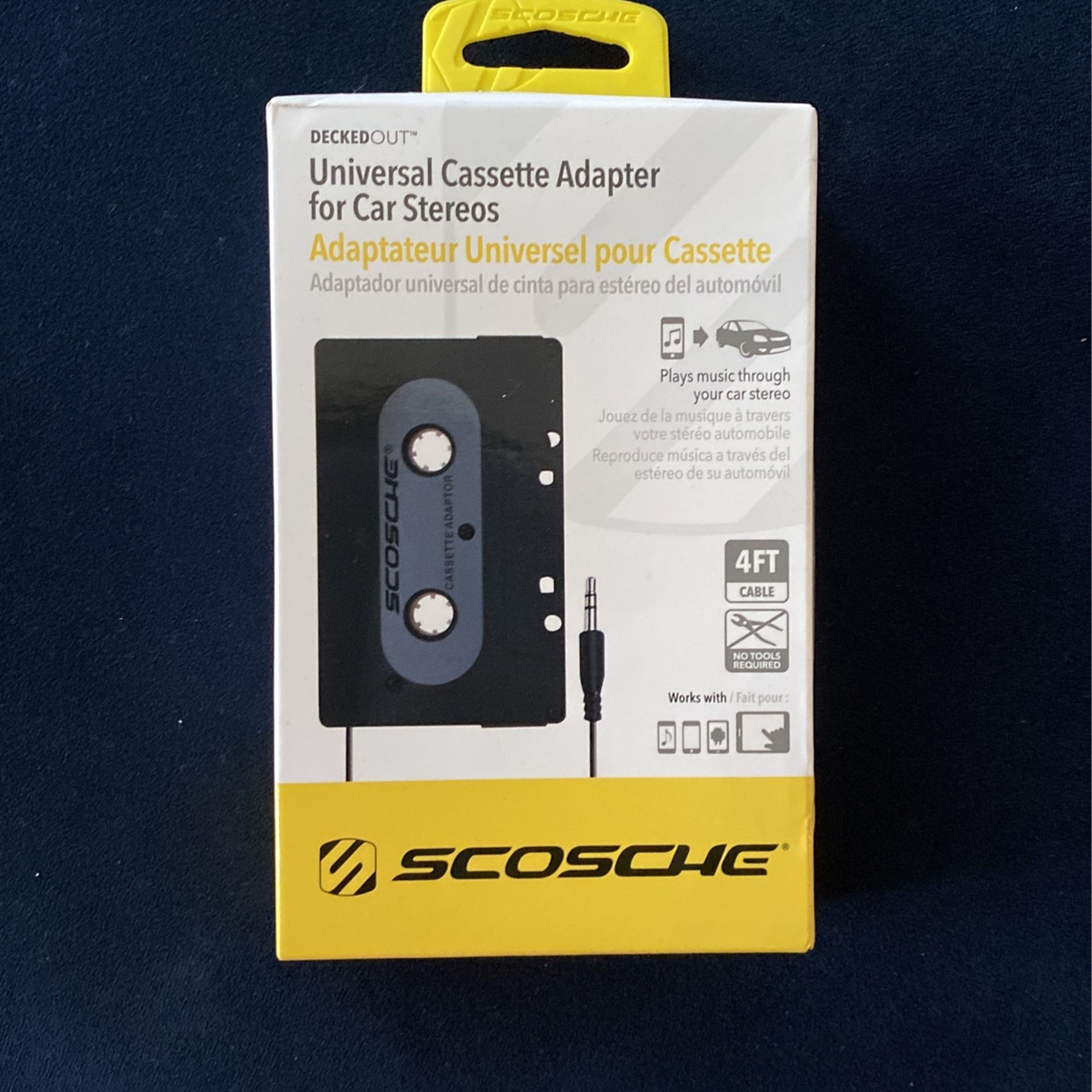Universal cassette adapter for a car stereos