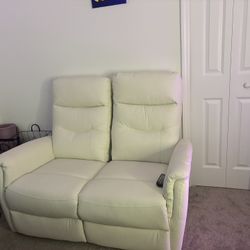 Leather Reclining Loveseat