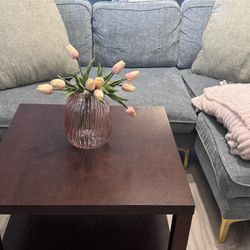 Modern L Shaped Sectional in Light Blue 