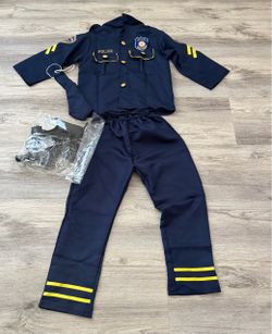 LOYO Police Costume for Kids boys Role Play(M,5-7 Years)