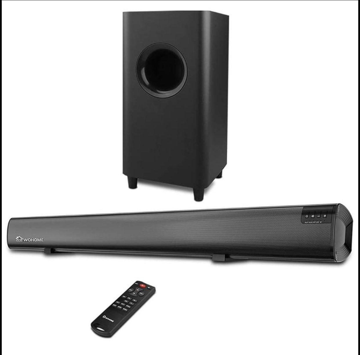 Sound Bar,Wohome 2.1 channel 120W TV Soundbar,5.5-inch Subwoofer,34 inch wired & Wireless 5.0 Blueto