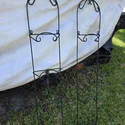 Vintage Victorian Plate Rack Mount Black Display 4 Tiers Scroll Detail EUC