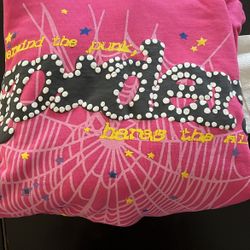 spider hoodie pink 