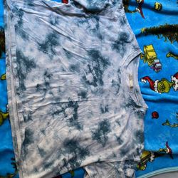 Large Crop Top Tye Dye Shirt