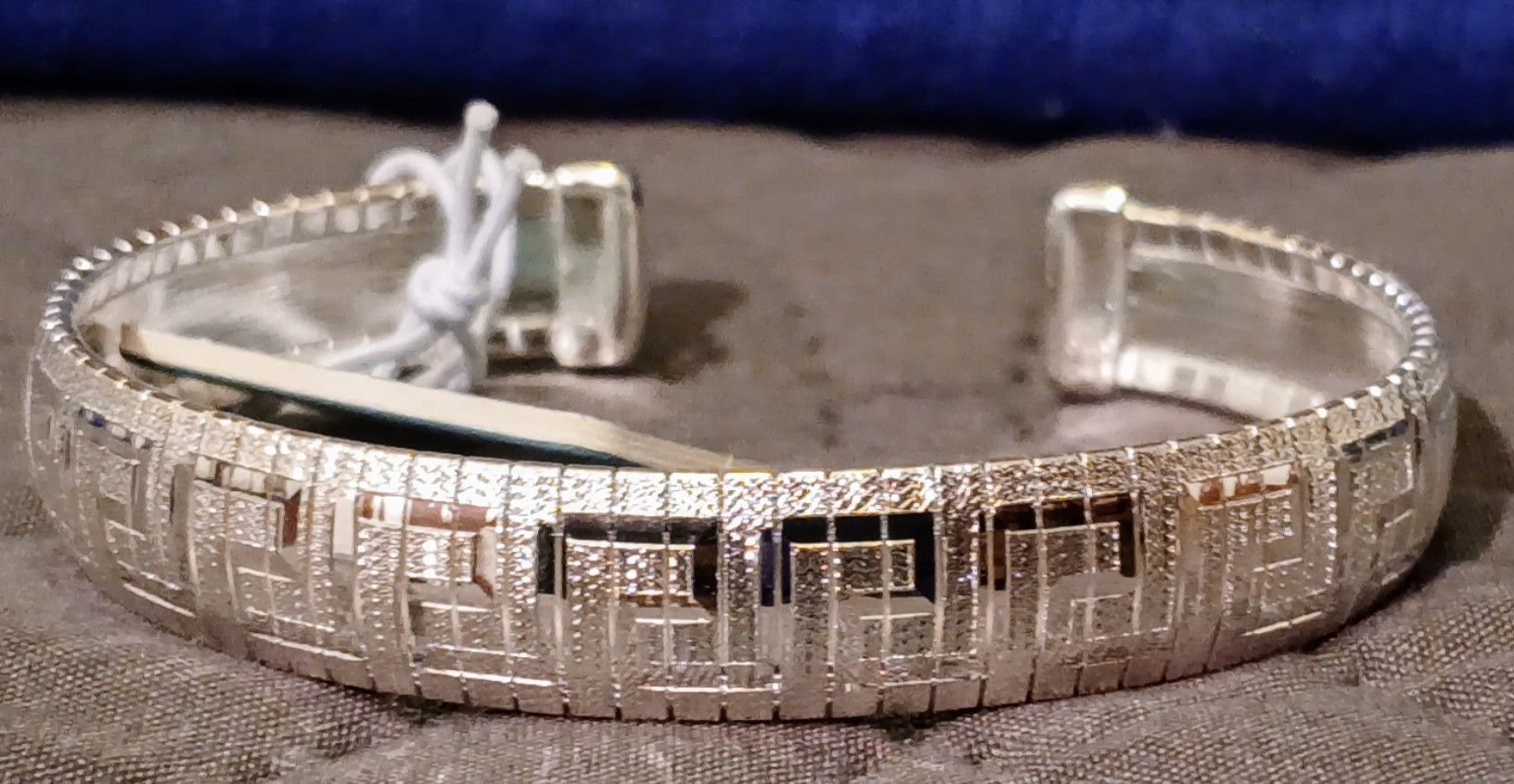 MIA FIORE STERLING SILVER PLATED BRONZE CUFF STYLE BRACELET MADE IN ITALY.