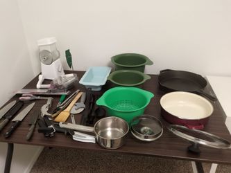 Complete Kitchen Starter Set – Cookware, Knives, Spice Jars & Glassware