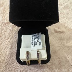 Diamond Hoop Earrings 