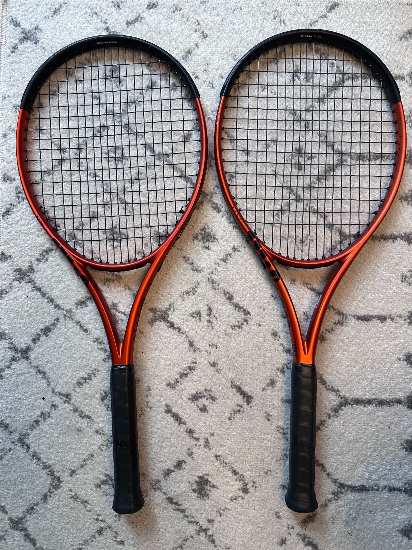 2 wilson tennis rackets 4 1/4 grip