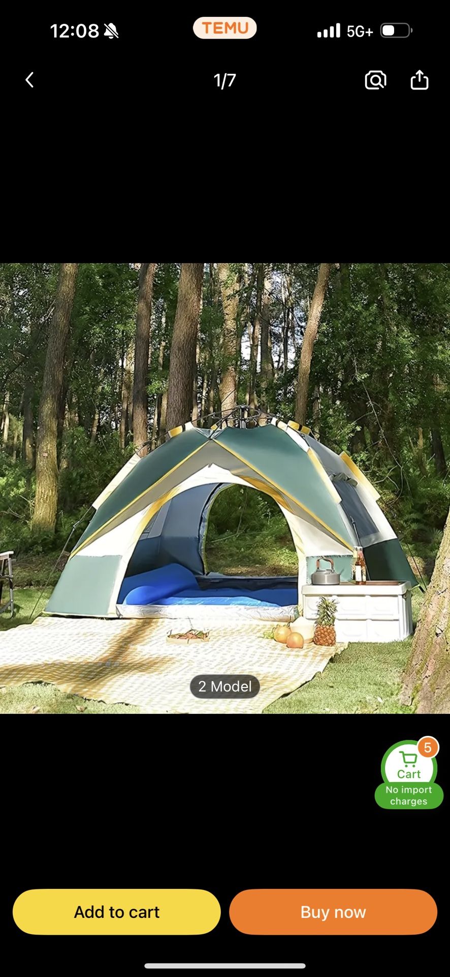 3-4 Person Quick Up Brand New Tent