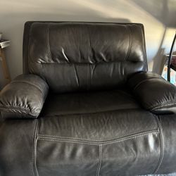 Oversized Leather Recliner