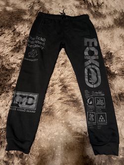 Ecko Unlimited Black Graphic Sweatpants
