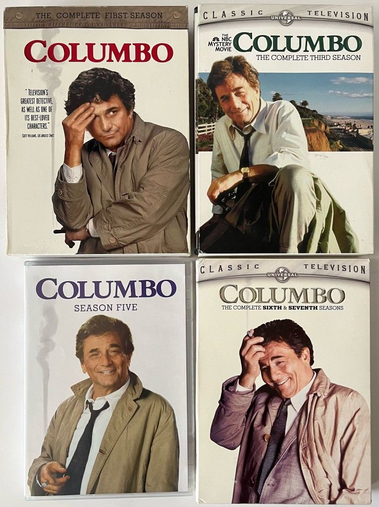 Lot of 4 Columbo: Complete 1, 3, 5, 6 & 7 Season (DVD, Total 13 Disc Sets)