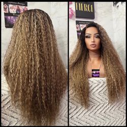 Human Hair Blended Lace Front Wig 