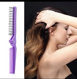 Portable Travel Folding Hair Brush Compact Pocket Double Headed Anti-static Comb