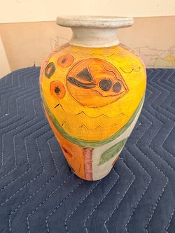 Terra-cotta art deco vase
