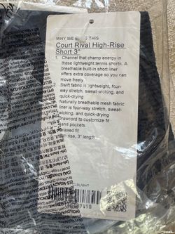 Lululemon - Court Rival High-Rise Women's 3" short - size 4