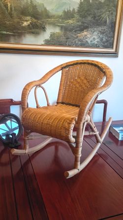 Toddler Wicker Rattan Rocking Chair