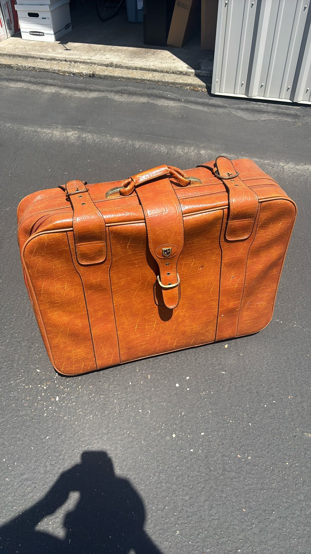 GY Leather Suitcase With Wheels