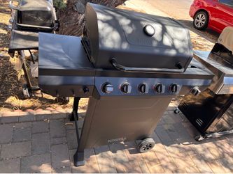 5-Burner Liquid Propane Gas Grill in Graphite Black with Side Burner