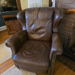 Oversized Leather Reclining Chair 