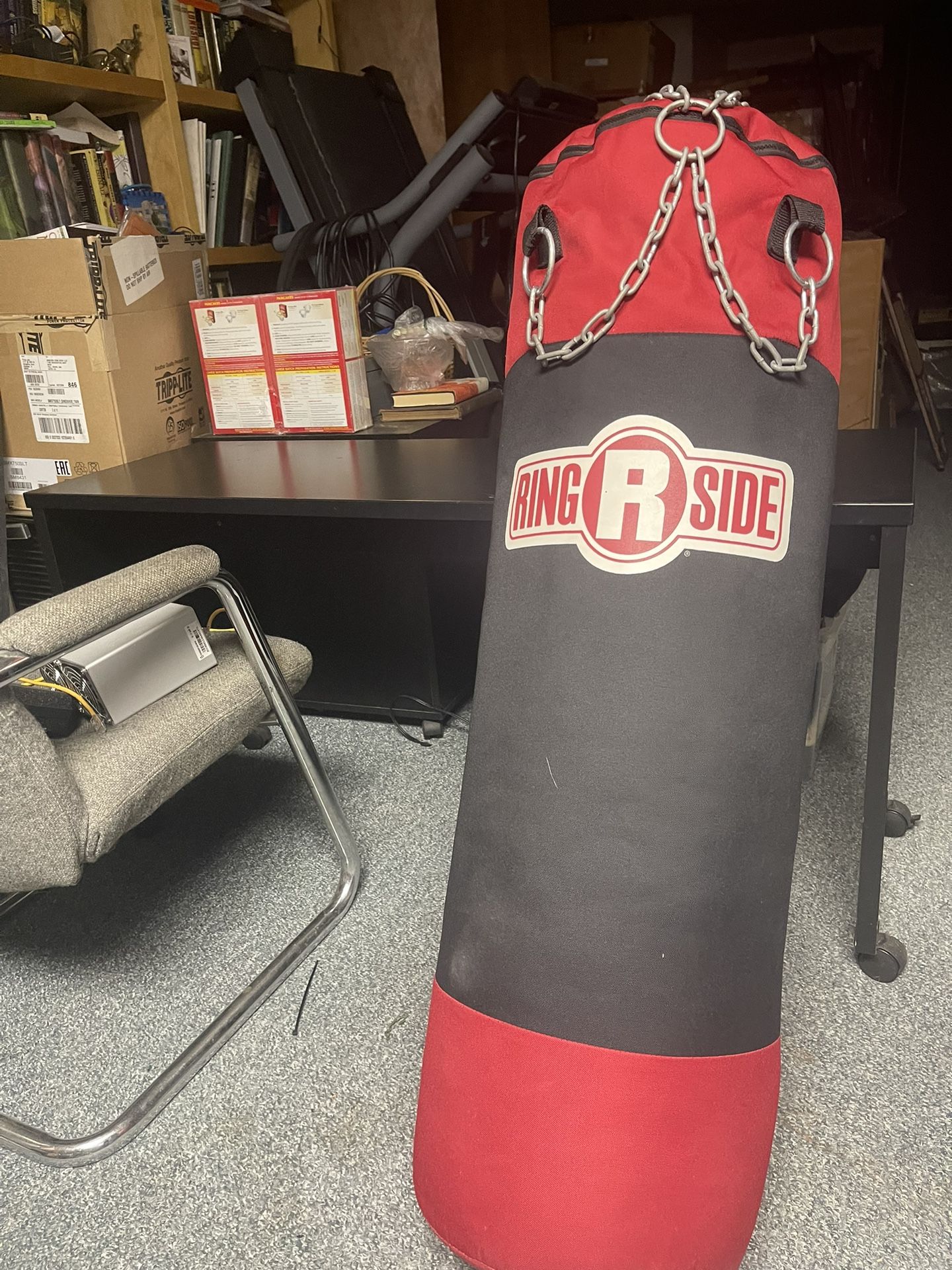 Ringside Fitness canvas heavy Bag 65LB Red Black (Rarely used)