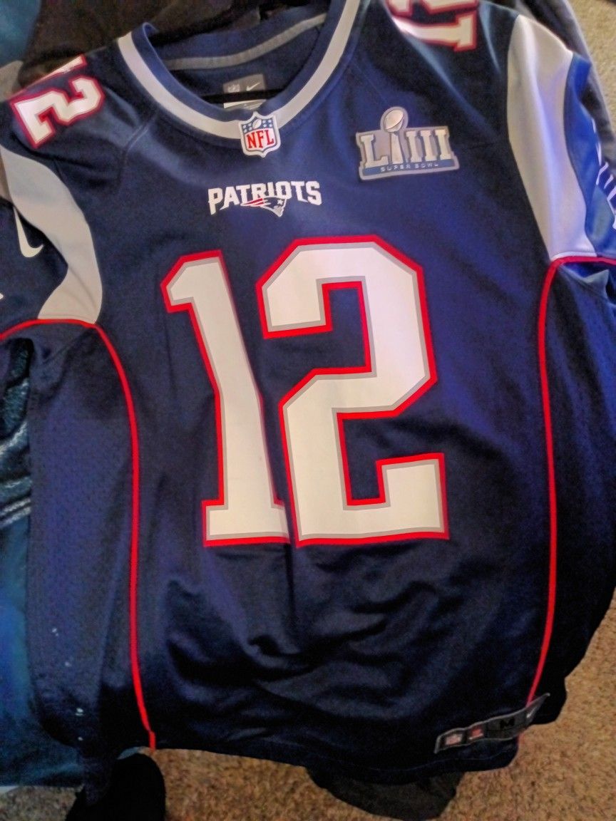 Nike Navy Blue Men's Medium,Tom Brady Jersey Super Bowl 53.