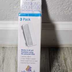Lot Of 2, Pioneer Pet 3 Pack of T-Shaped Filter for Food, Water and Serene Fountain