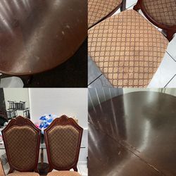 Brown Dining Table & Chairs Set