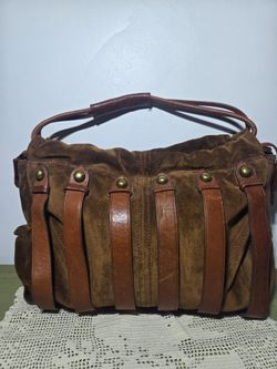 Womens  Frye Brown Leather & Suede Handbag