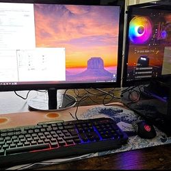 Black LED Intel Bundle :: Desktop, Monitor, Keyboard, Mouse +
