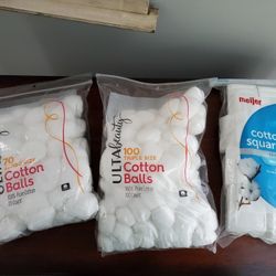 New Cotton Balls Or Squares. Each