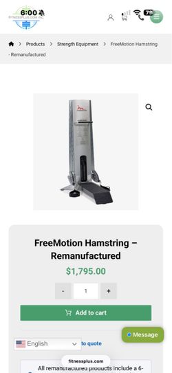 Freemotion Commerical Hamstring Machine