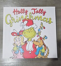 Grinch Christmas decor light up frame