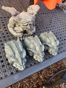 Gargoyle Garden Statues Set of 4