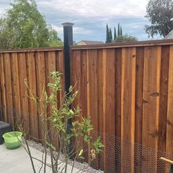 Fence work  and stain