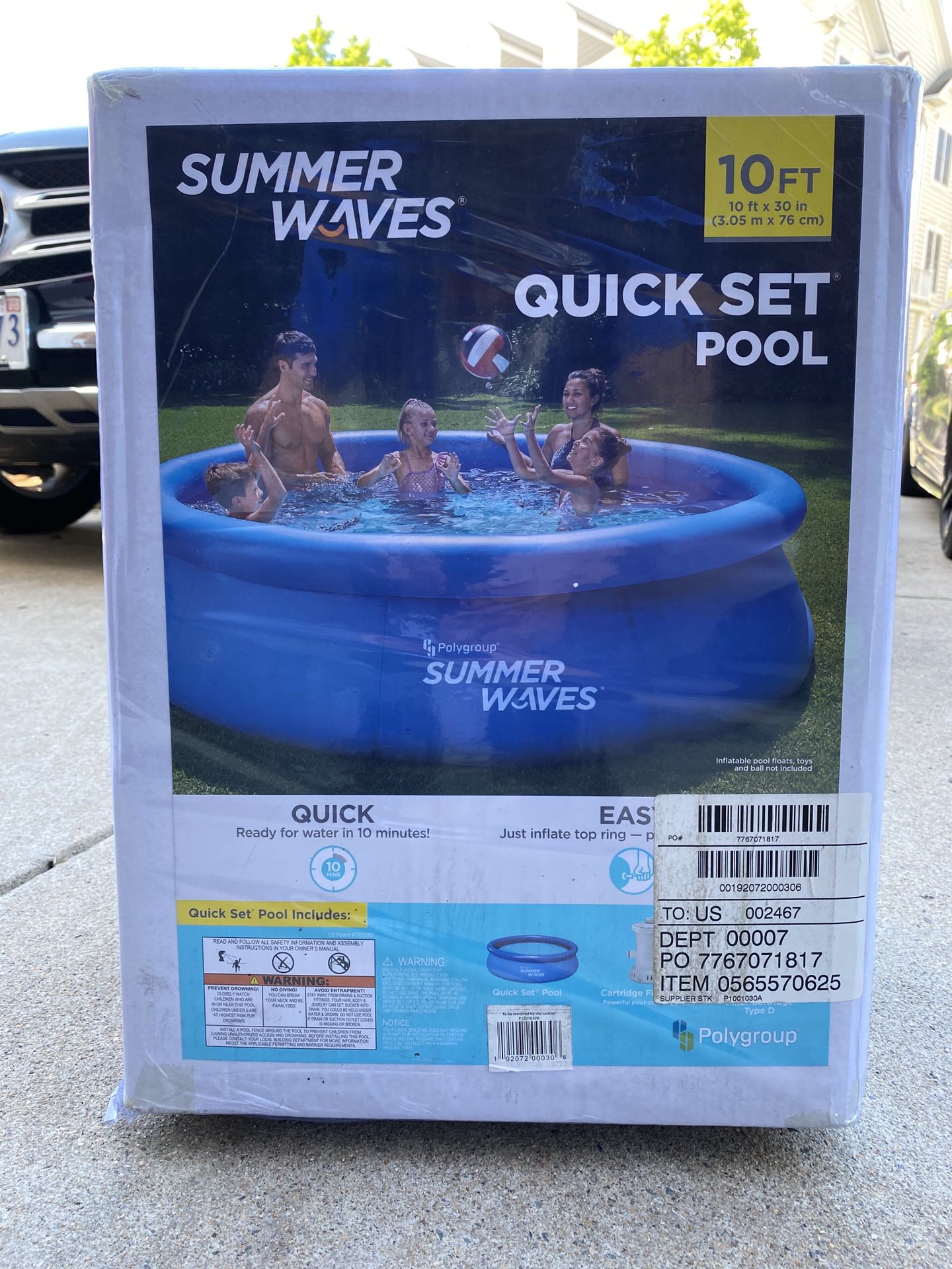 Summer Waves 10’ x 30” Quickset Pool